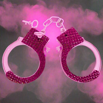 Pink Sparkly Hen Night Handcuffs and Keys Gifts & Novelties My Amazing Fantasy